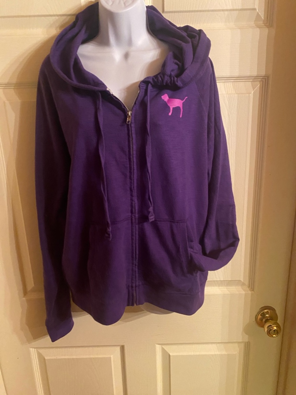 PINK Victoria's Secret Purple Hoodie with Pink Logo